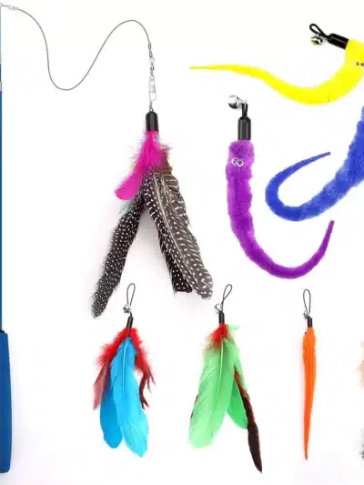 Interactive Feather Teaser Stick Wand