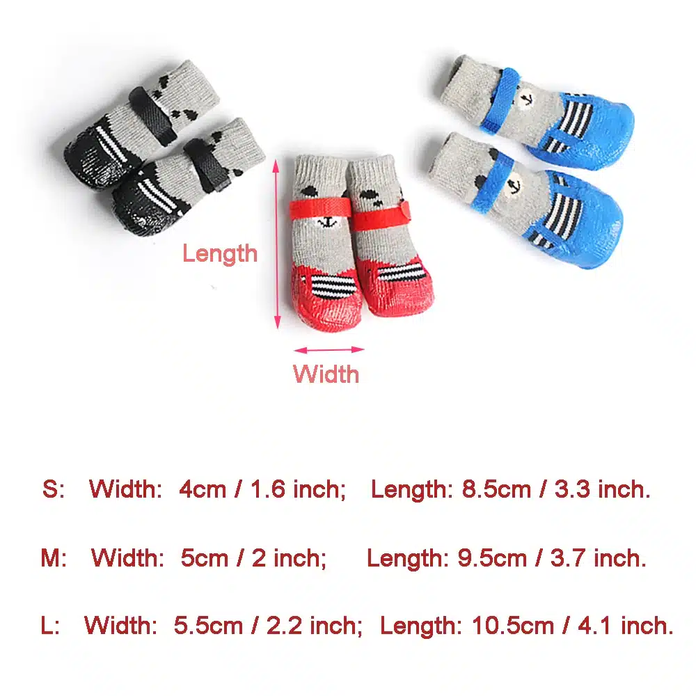 Pet Outdoor Waterproof Anti Slip Rain Shoes (2Pairs) - Image 6