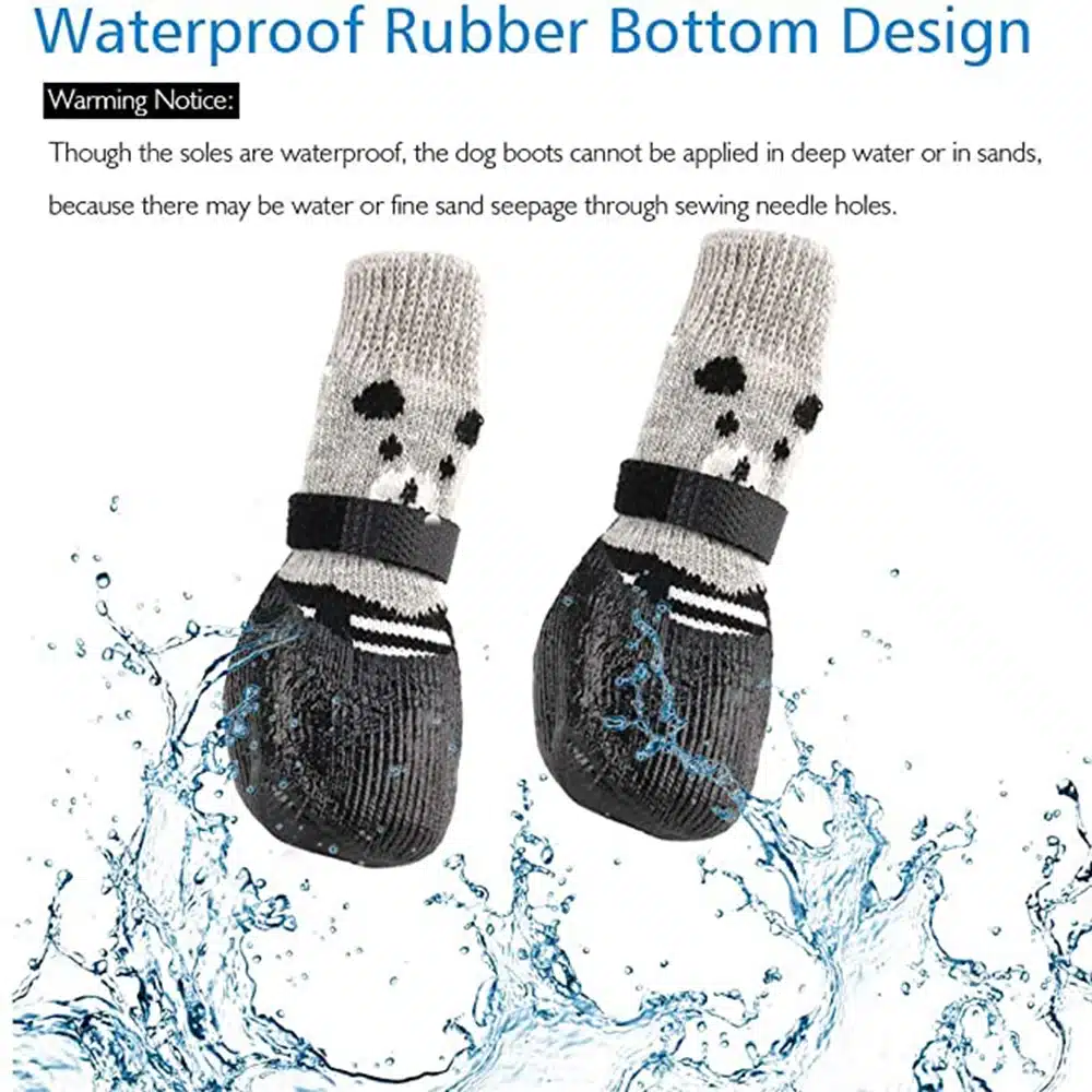 Pet Outdoor Waterproof Anti Slip Rain Shoes (2Pairs) - Image 4