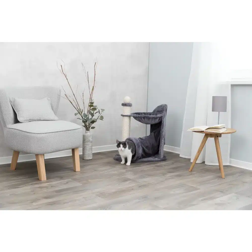 26.8" Cat Tree with Scratching Post & Hammock, - Image 2