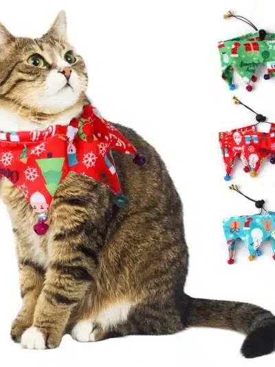 Pet Scarf Bandanas Christmas Dress Up Cat, Kitten, Puppy or small Dog Neckerchief