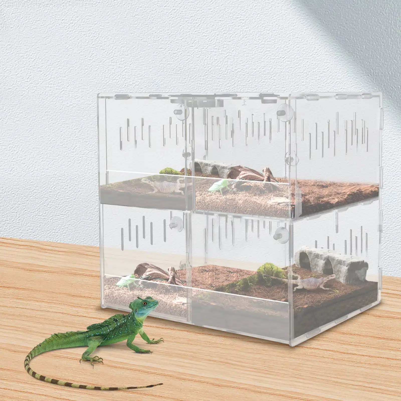 4-Grid Acrylic Reptile Cage