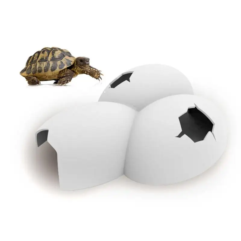 New Egg Shape Reptile Simulation Rock Cave Hideouts Reptile Hide Basking Hide Decoration Ornament For Aquariums Terrariums