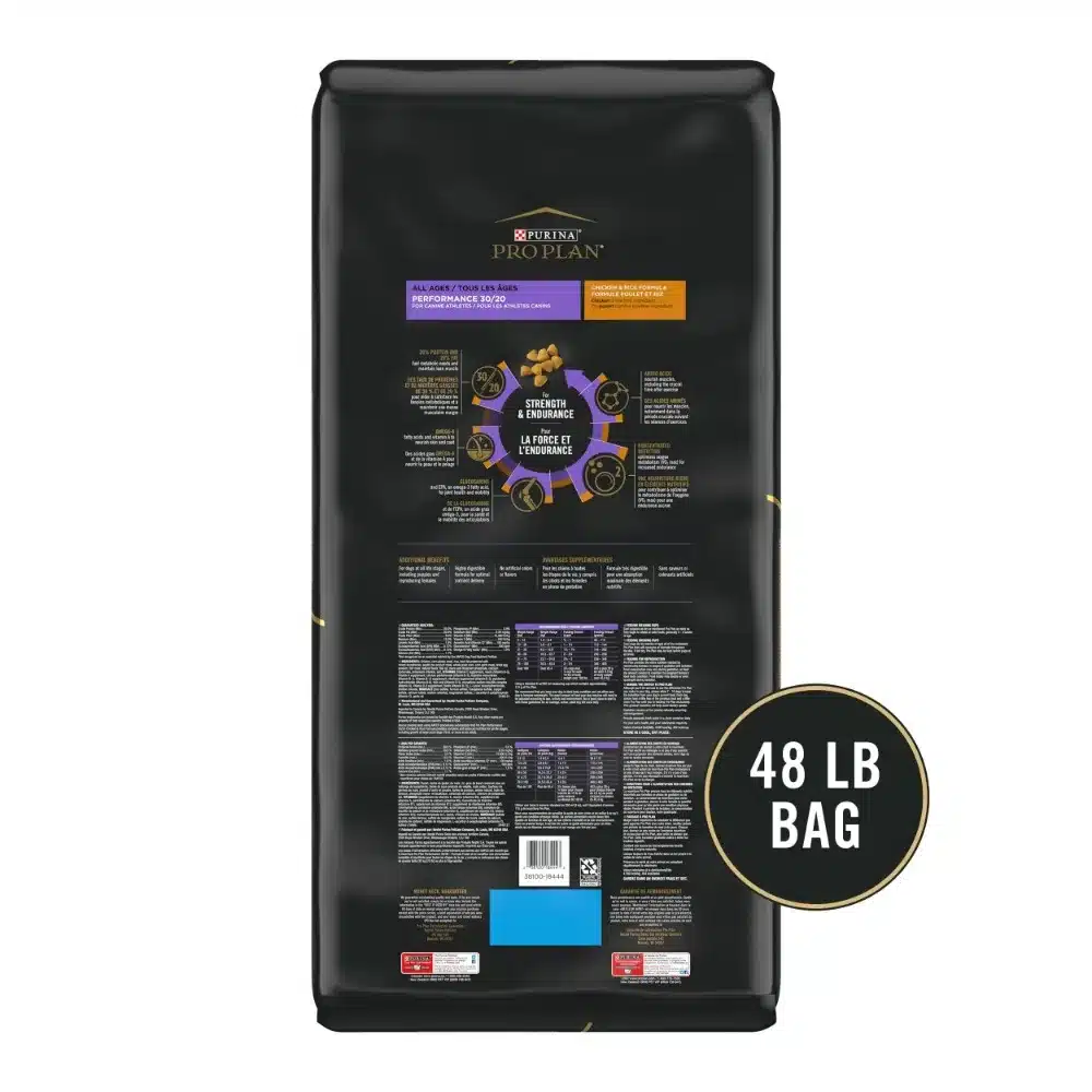 Purina Pro Plan Dry Dog Food Performance 30/20 High Protein, Real Chicken & Rice, 48 lb Bag - Image 4