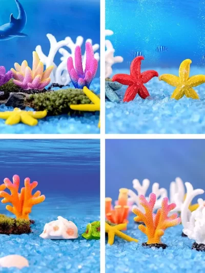 1Pc Simulation Aquarium Resin Coral Ornaments Fish Tank Aquarium Decoration Artificial Coral for Fish Tank Ornaments