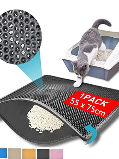 Pet Cat Litter Mat Waterproof Double Layer EVA Foldable Cat Litter Trapping Pet Carpet Bed Pads For Cats Pet Clean Supplies