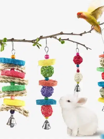 Hamster Chewing Toy with Hanging Bells