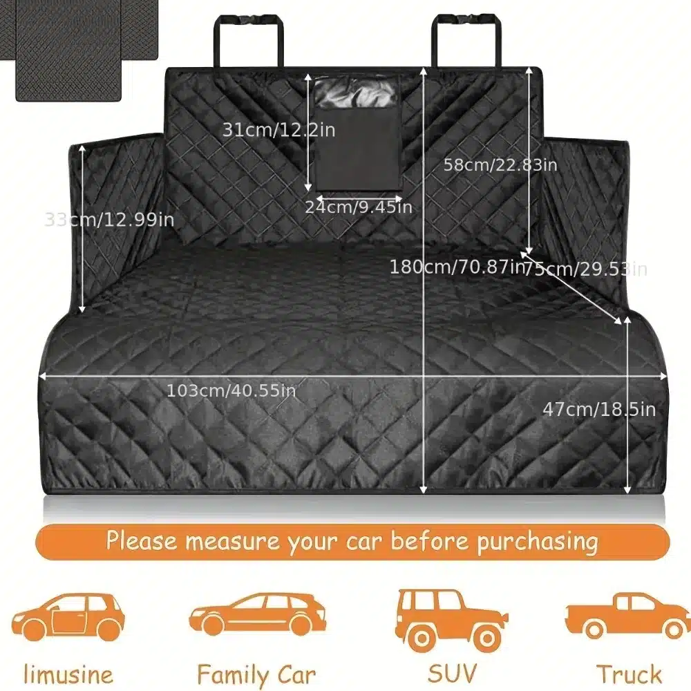 Dog Carrier Wear-resistant Dog Car Seat Cover For SUV Waterproof Portable Durable Liner Cover Protects Vehicle Easy To Install - Image 4