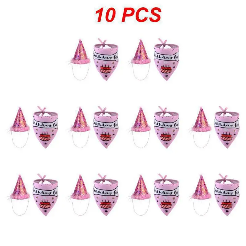 1~10PCS Birthday Party Hat and Bandana - Image 5