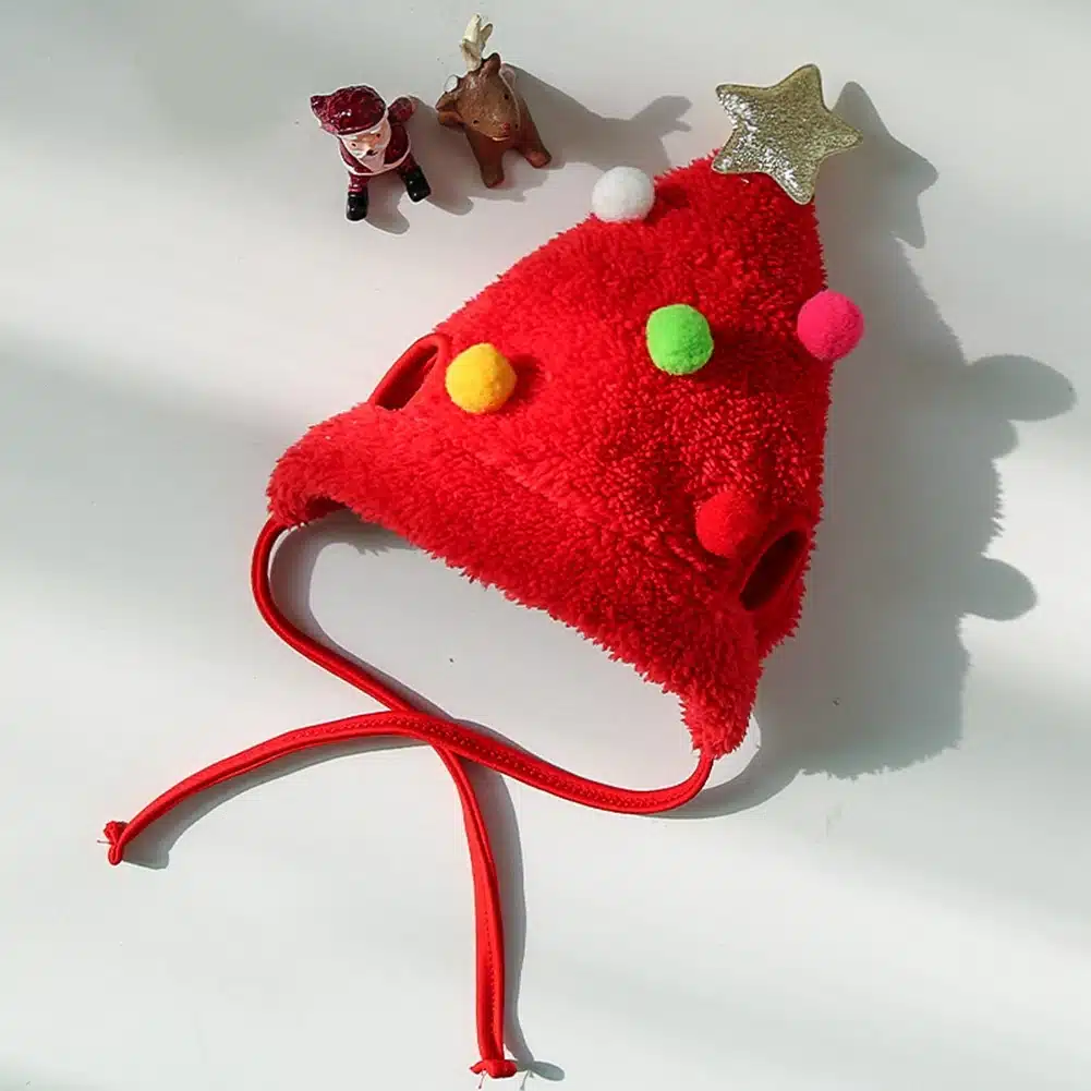 Adorable Pet Christmas Tree Pom-Pom Hat - Image 4