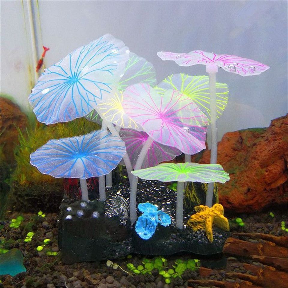9pcs Aquarium Fluorescent Artificial Plants - Image 7