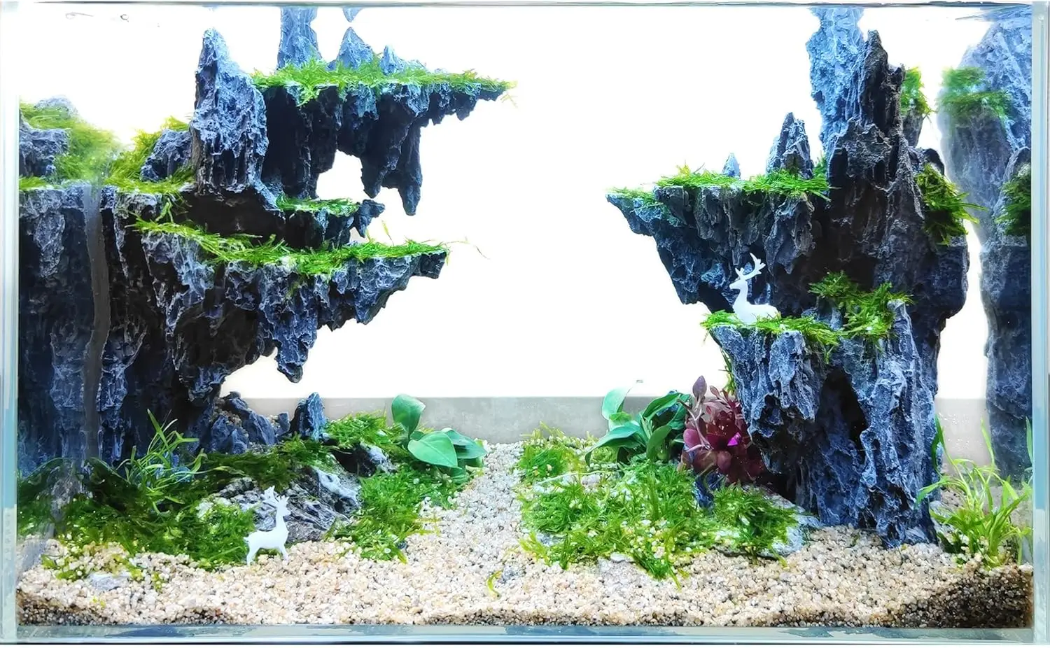 Aquarium Decoration Fish Tank Decorated With Rocks. Aquarium Decoration Model Aquatic Pet Supplies Products - Image 11