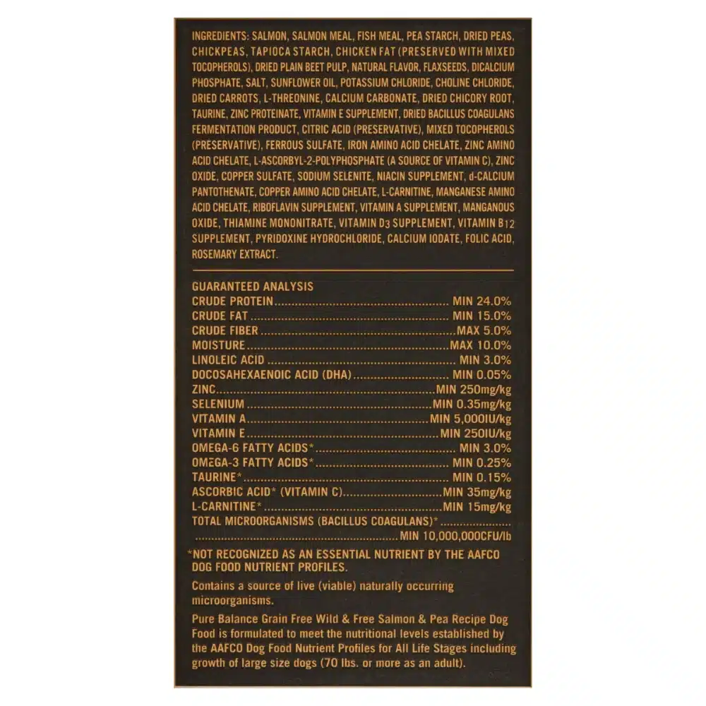 Pure Balance Wild & Free Salmon & Pea Recipe Dry Dog Food, Grain-Free, 24 lbs - Image 5