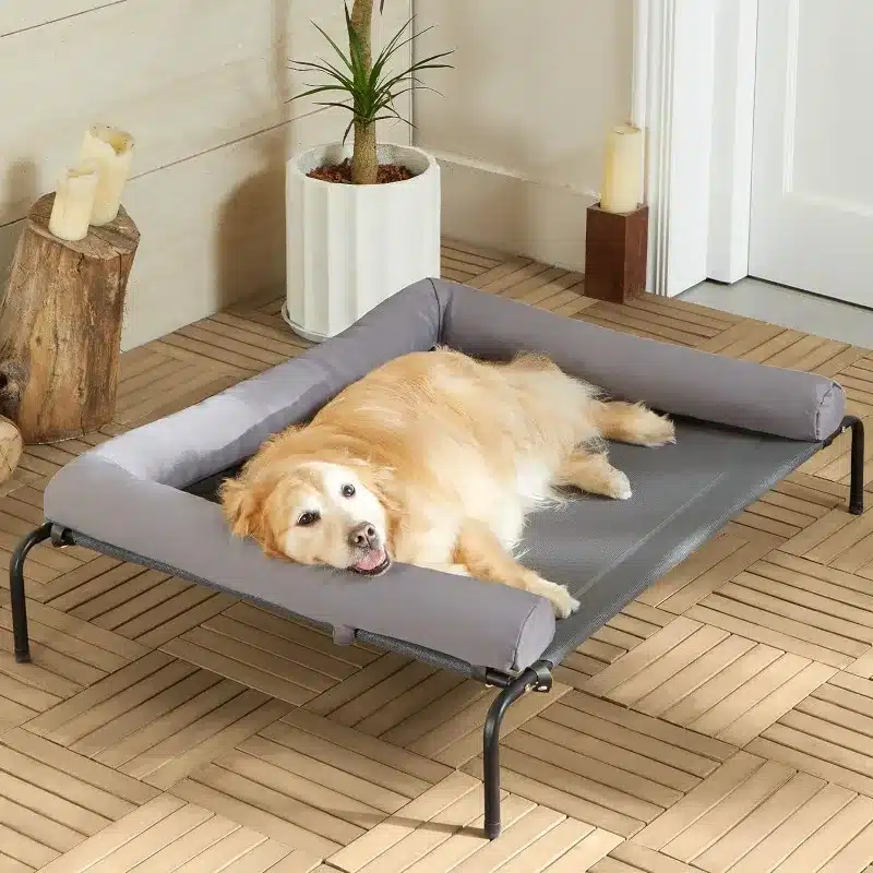 Large Elevated Cooling Dog Bed,Raised Dog Cots Beds for Large Dogs,Chew Proof Portable Cooling Pet Cot Skid - Image 2