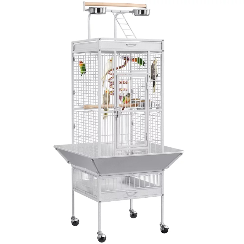 61.5inch Rolling Metal Bird Cage - Image 3