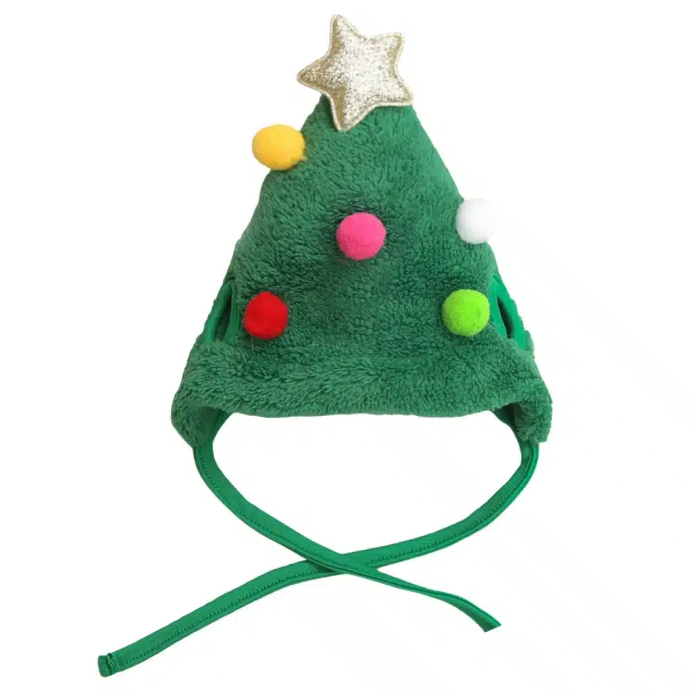 Adorable Pet Christmas Tree Pom-Pom Hat - Image 9