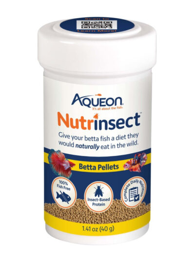 Aqueon Nutrinsect FishFree Fish Food Betta Pellets, 1ea/1.41 oz