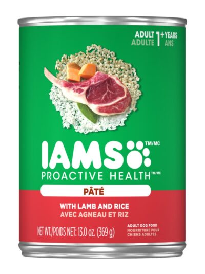 IAMS Proactive Health Paté Adult Wet Dog Food Pate w/Lamb & Rice 13.2oz