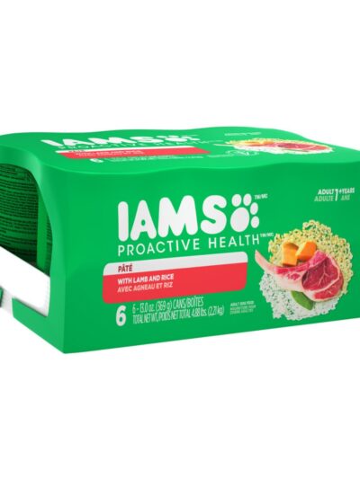 IAMS Proactive Health Paté Adult Wet Dog Food Pate w/Lamb & Rice 13oz 6pk