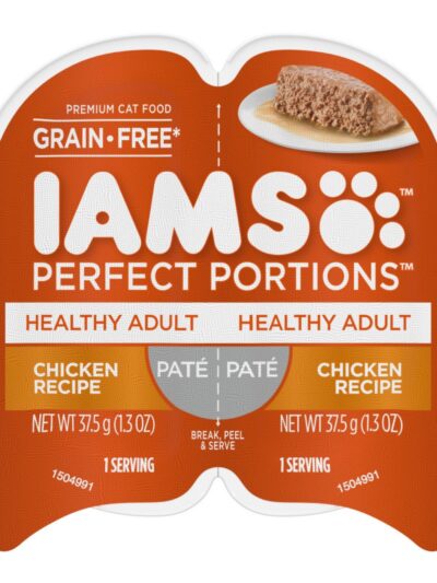IAMS Perfect Portions Grain Free Healthy Paté Adult Wet Cat Food Chicken 2.6oz 24pk