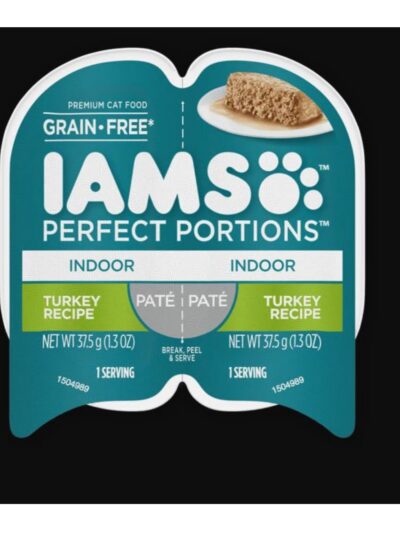 IAMS Perfect Portions Paté Indoor Adult Wet Cat Food Turkey 24ea/2.6 oz, 24 pk