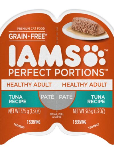 IAMS Perfect Portions Grain Free Healthy Paté Adult Wet Cat Food Tuna 2.6oz 24pk