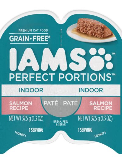 IAMS Perfect Portions Paté Indoor Adult Wet Cat Food Salmon 2.6oz 24pk