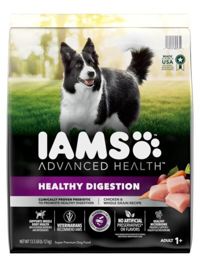 IAMS Advanced Healthy Digestion Adult Dry Dog Food Chicken & Whole Grains 13.5lb