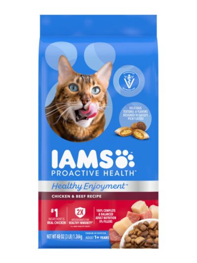 IAMS ProActive Health Healthy Enjoyment Dry Cat Food Chicken & Beef 3lb