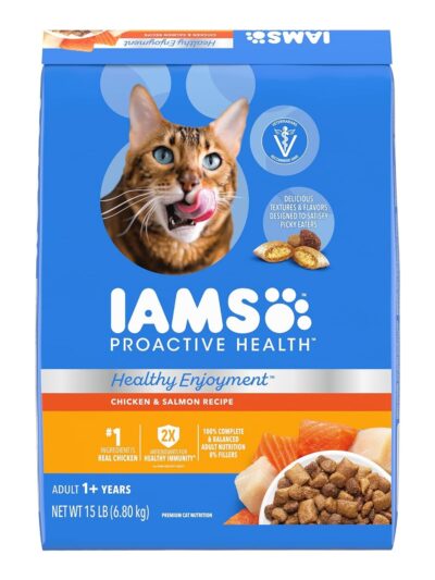 IAMS ProActive Health Healthy Enjoyment Dry Cat Food Chicken & Salmon 15lb