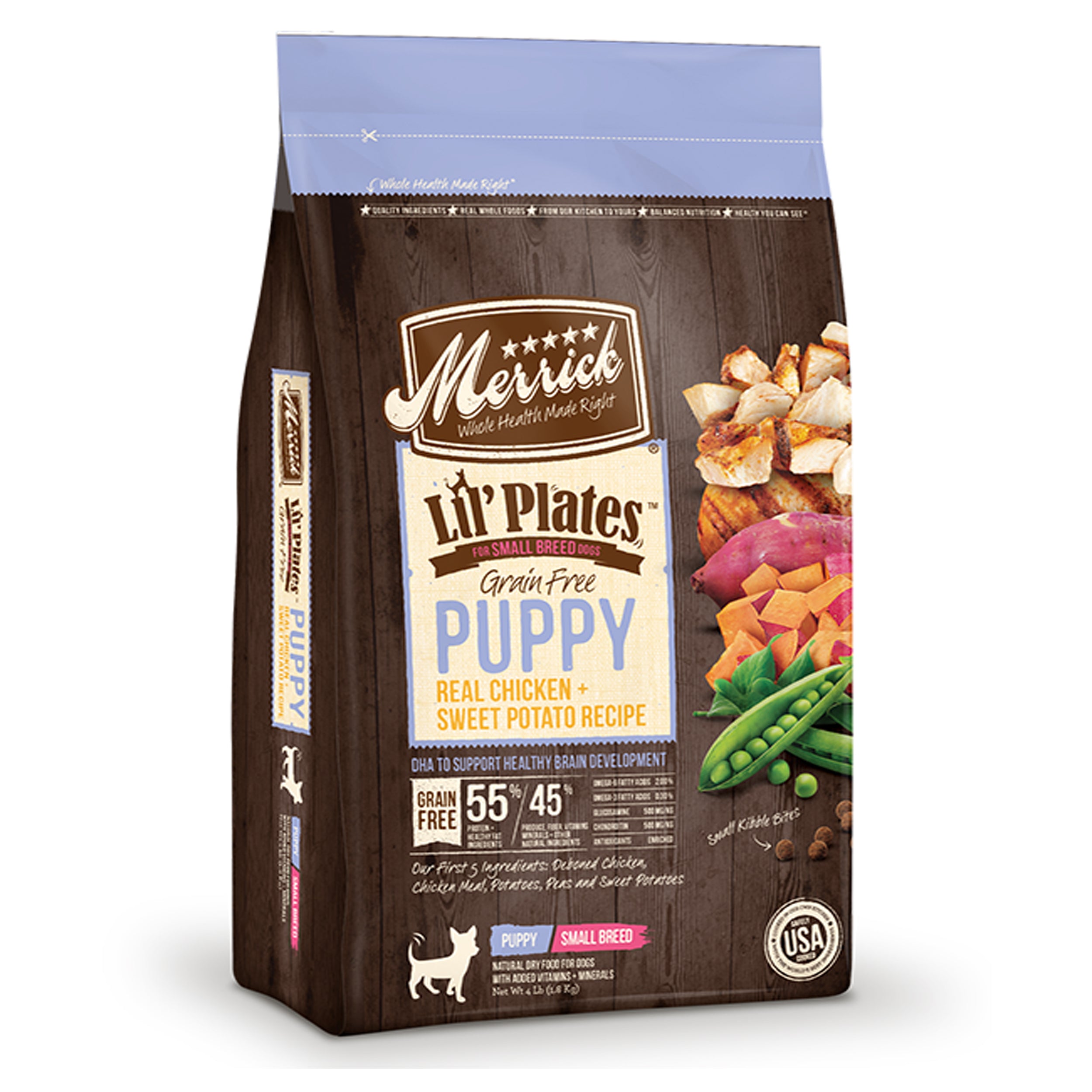 Merrick Lil Plates Grain Free Puppy Real Chicken And Sweet Potato Recipe 12 Lbs