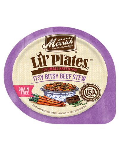 Merrick Lil Plates Grain Free Itsy Bitsy Beef Stew Dog Food 3.5oz. (Case of 12)