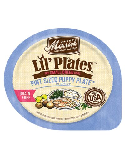 Merrick Lil Plates Grain Free Pint-Sized Puppy Plate In Gravy Dog Food 3.5oz. (Case of 12)