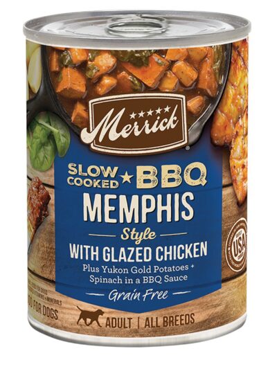 Merrick Dog Slow-Cooked Grain Free Memphis Style Chicken 12.7oz. (Case of 12)