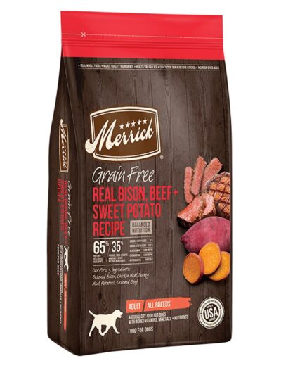 Merrick Dog Grain Free Bison Beef And Sweet Potato 4Lb