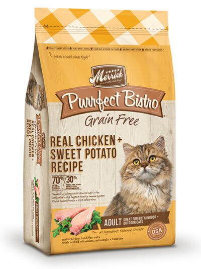Merrick Purrfect Bistro Grain Free Real Chicken and Sweet Potato Recipe 7Lb