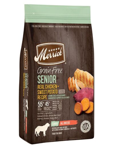 Merrick Dog Grain Free Senior Chicken And Sweet Potato 10Lb