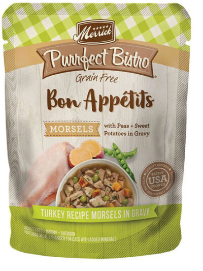 PURRFECT BISTRO CAT GRAIN FREE MORSELS TURKEY 3oz. (Case of 24)