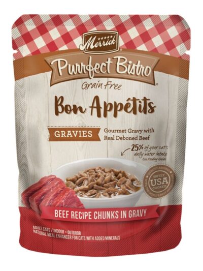 PURRFECT BISTRO CAT GRAIN FREE GRAVIES BEEF 3oz. (Case of 24)