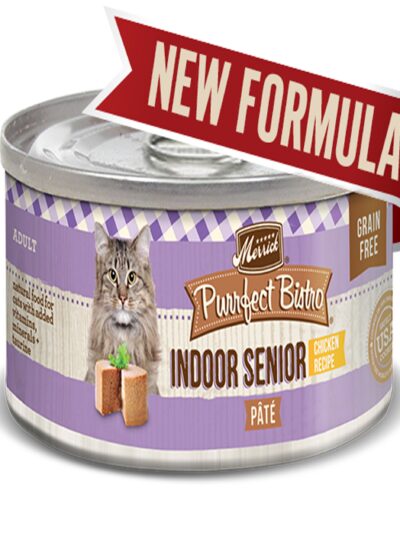 Merrick Cat Purrfect Bistro Pate Senior Indoor 3oz. (Case of 24)