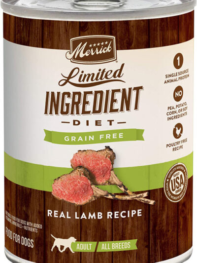 Merrick Dog Limited Ingredient Grain Free Lamb 12.7oz. (Case of 12)