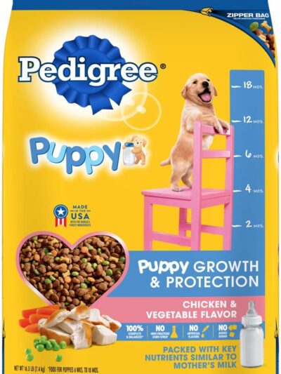Pedigree Puppy Growth & Protection Dry Dog Food Chicken & Vegetable 1ea/16.3 lb
