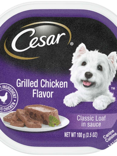 Cesar Classic Loaf in Sauce Adult Wet Dog Food Grilled Chicken 3.5oz 24pk