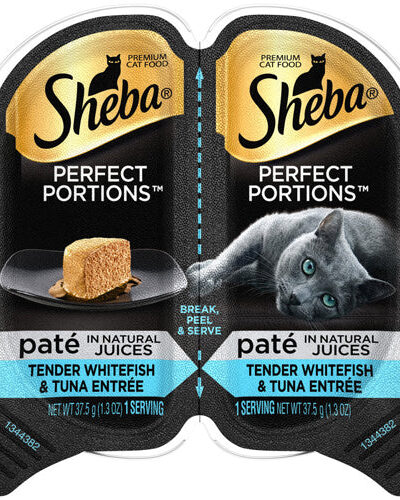 Sheba Perfect Portions Pate Wet Cat Food Tender Whitefish & Tuna 2.6oz
