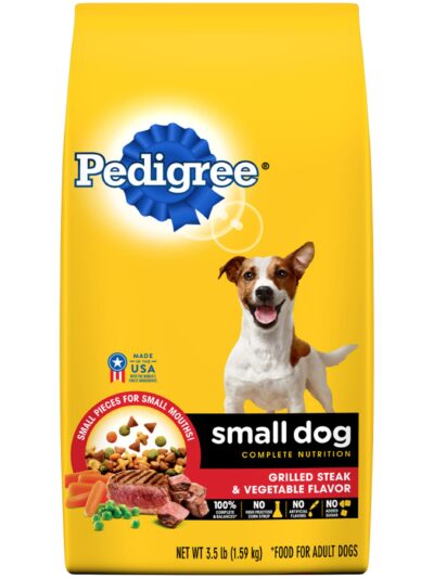 Pedigree Complete Nutrition Small Breed Adult Dry Dog Food Grilled Steak & Vegetable 3.5lb
