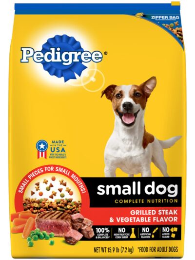 Pedigree Complete Nutrition Small Breed Adult Dry Dog Food Grilled Steak & Vegetable 15.9lb