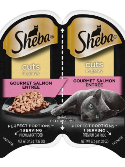Sheba Perfect Portions Cuts in Gravy Wet Cat Food Gourmet Salmon 2.6oz