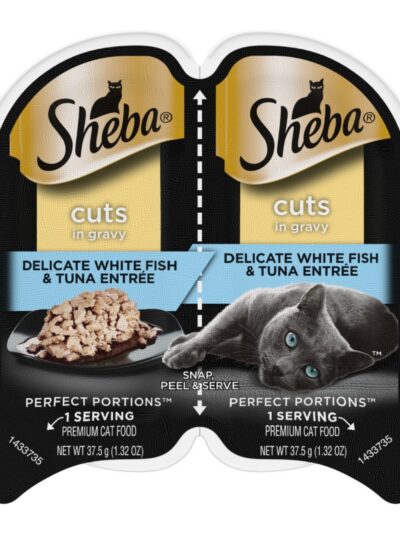 Sheba Perfect Portions Cuts in Gravy Wet Cat Food Delicate Whitefish & Tuna 2.6oz