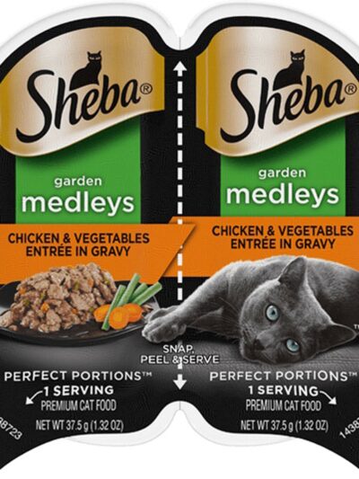Sheba Perfect Portions Garden Medleys Wet Cat Food Chicken & Vegetables in Gravy 2.6oz 24pk