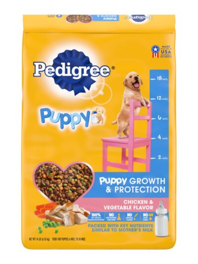 Pedigree Puppy Growth & Protection Dry Dog Food Chicken & Vegetable 14lbs